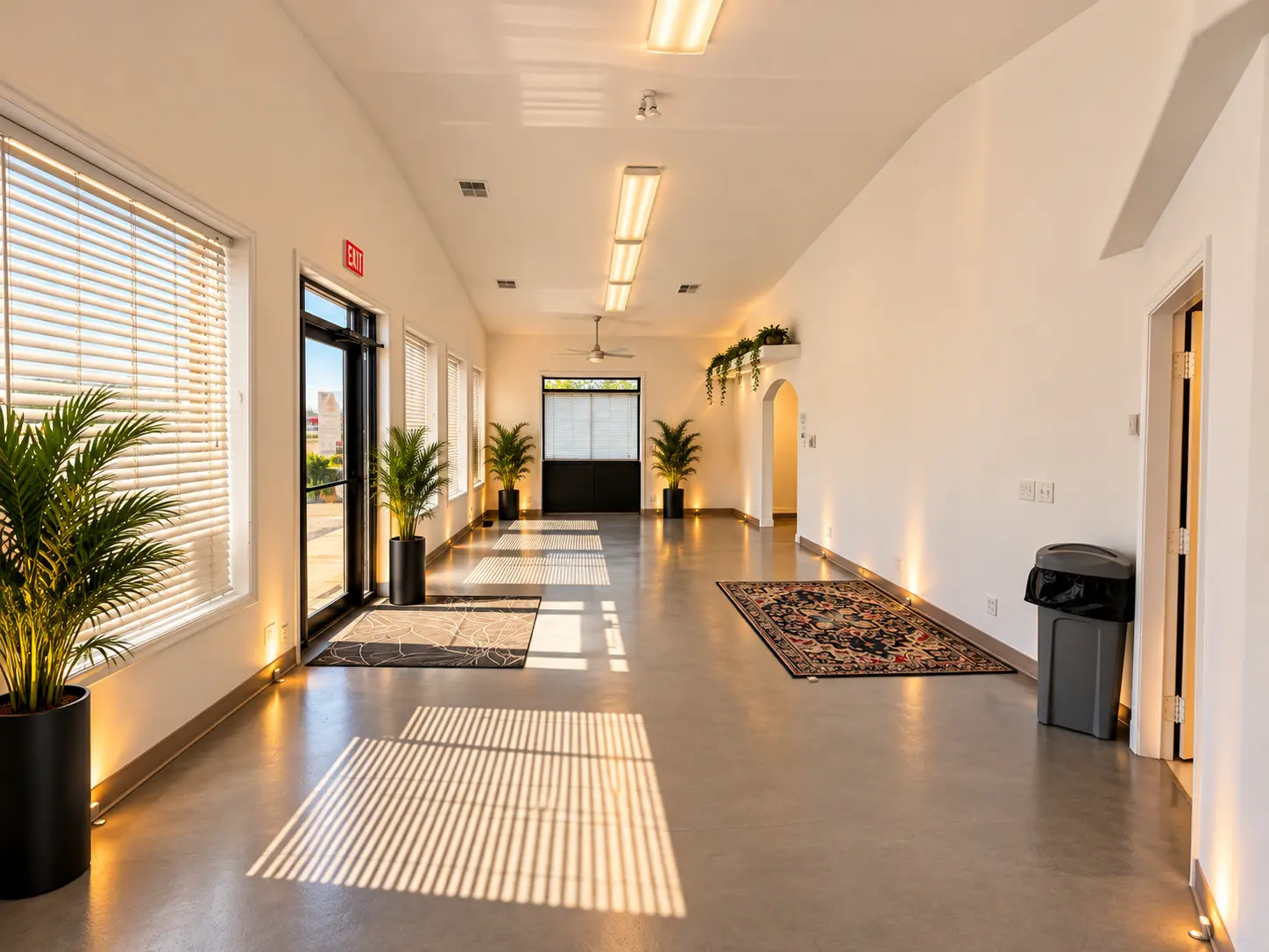 Bright front entrance and reception area